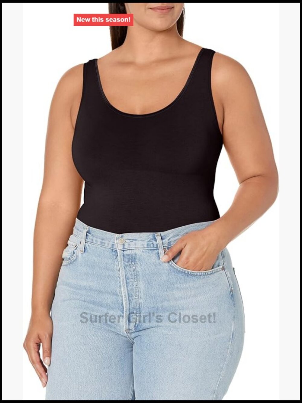 Women's 2-Way Shaping Tank Top Scoop Neck Light Support Sleeveless